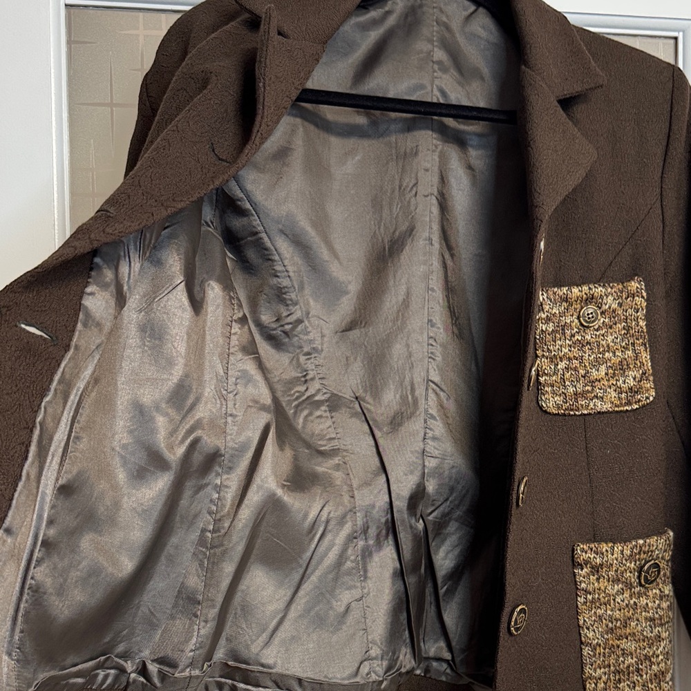 Brown Tweed Pocket Women's Jacket - Picture 7 of 7